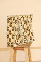 Sunflower Floral Quilted Cotton Tote Bag